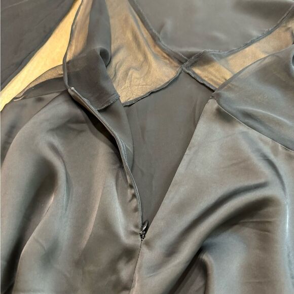 Maximilian Davis Nightfall Draped Asymmetric Dress Black Runway 22 Satin Size XS - Picture 10 of 16